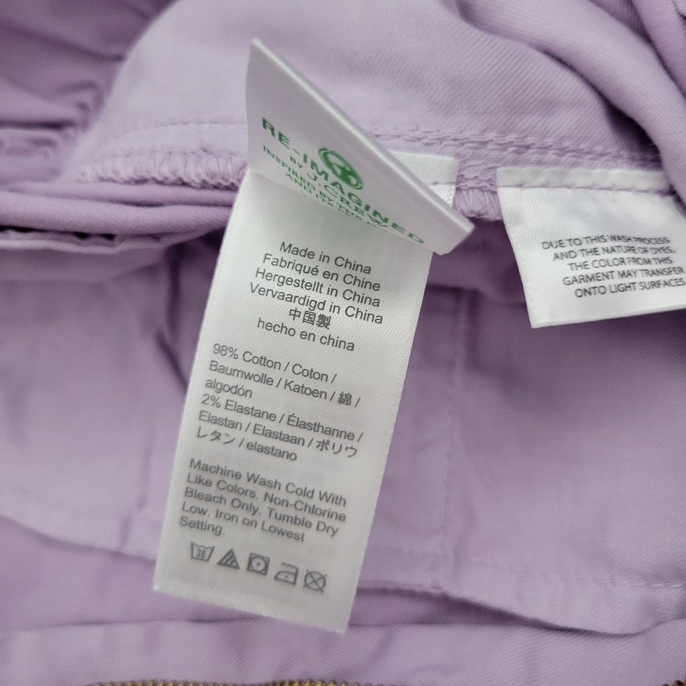 J Crew Womens Puff Sleeve Chino Jumpsuit Overalls Sz 6 Lavender Purple - Picture 13 of 13